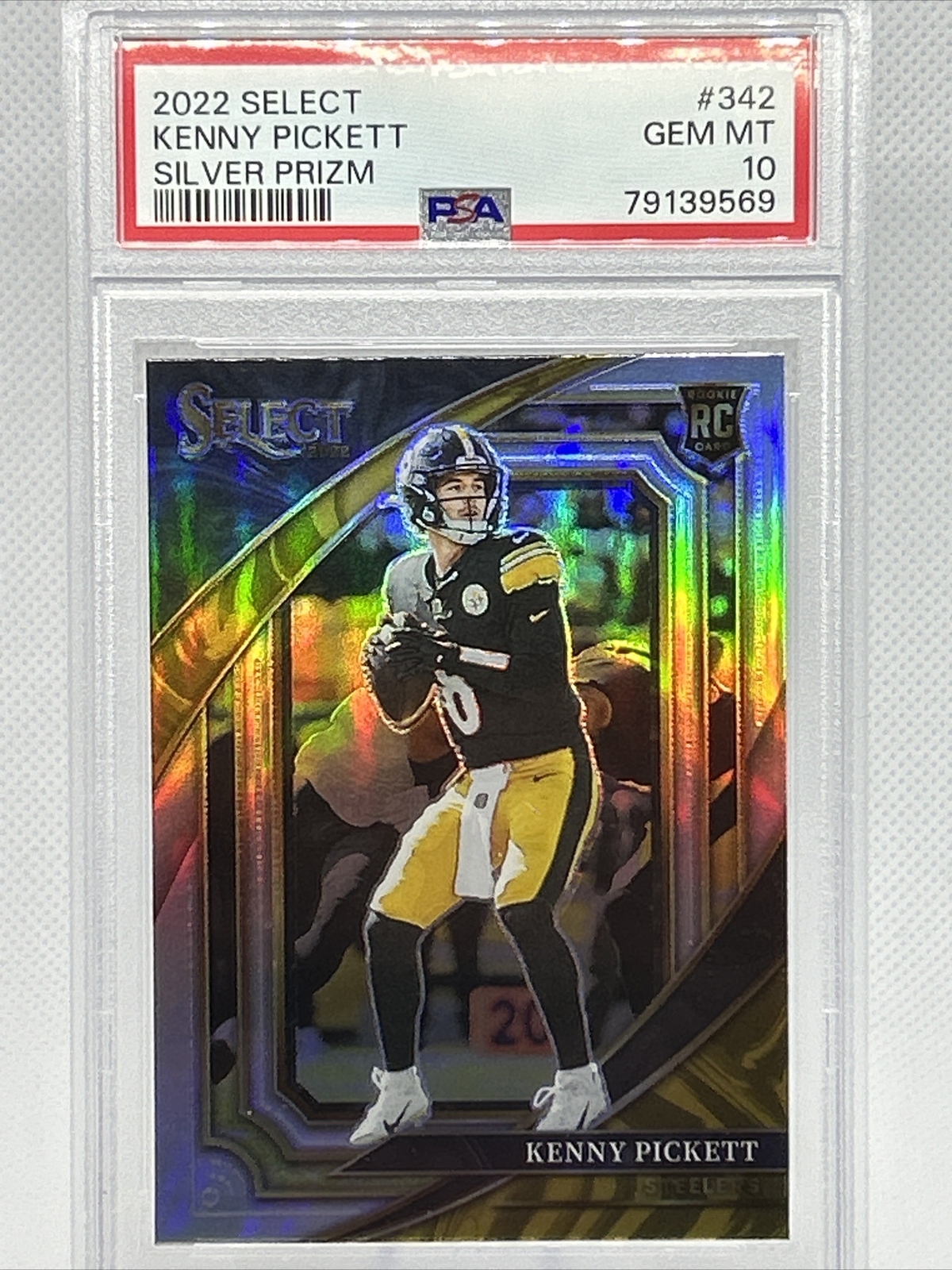2022 Select Kenny Pickett PSA Gem MT 10 Silver Prizm Suite Level Rookie RC #342