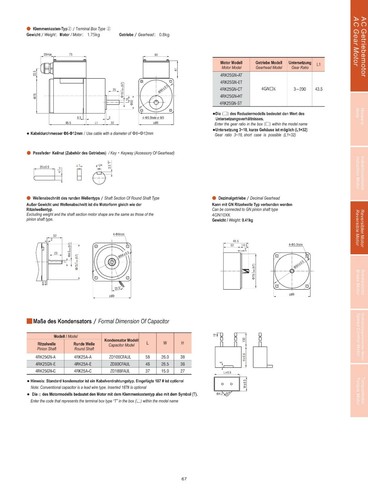 AC Reversibler Getriebemotor 80mm, Getriebe 25W 220V CW/CCW, i=25 - Bild 4 von 4