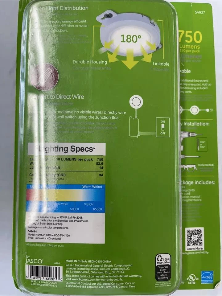 Luz de disco vinculable de interruptor alto bajo GE LED Foto 2 de 4