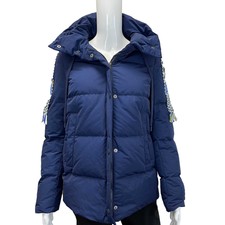 Etro New Runway 2022/23 Fw Runway Folkloric Navy Puffer Down Jacket 36 Xxs