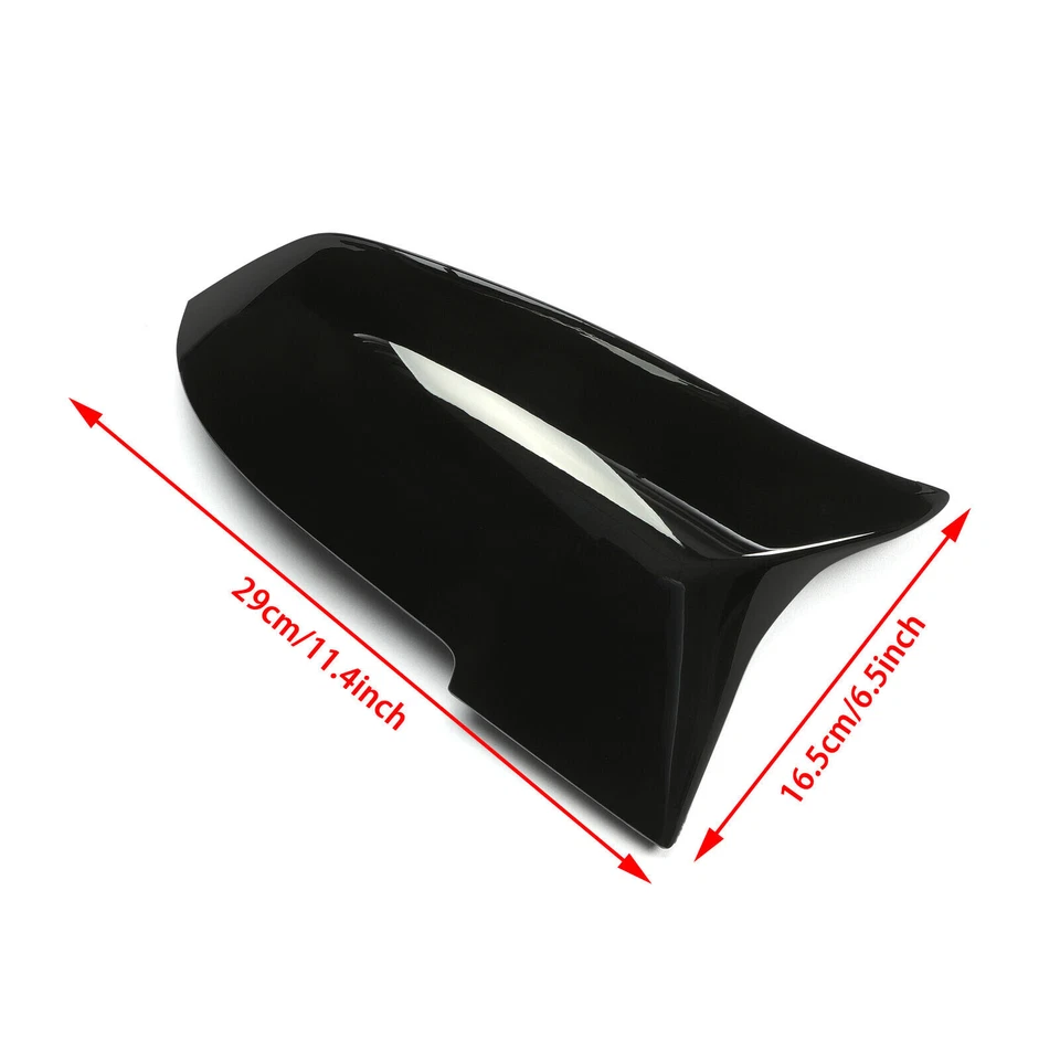 2x Tapa de cubierta de espejo lateral negro brillante para BMW F20 F21 F30 F32 F36 320i 328i M3 Foto 2 de 4
