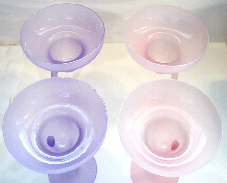 Juego de 4 vasos Libbey Watusi Swerve Margarita 13 OZ púrpura y rosa Foto 4 de 4