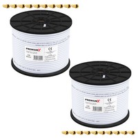 200M Koaxialkabel 2X 100M Sat Koax Kabel 135Db 4-Fach Antennenkabel Satkabel 4K