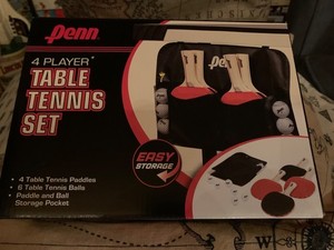 PENN 4 Player TABLE TENNIS SET w/ 4 Paddles 6 Balls Storage Bag NEW SEALED!