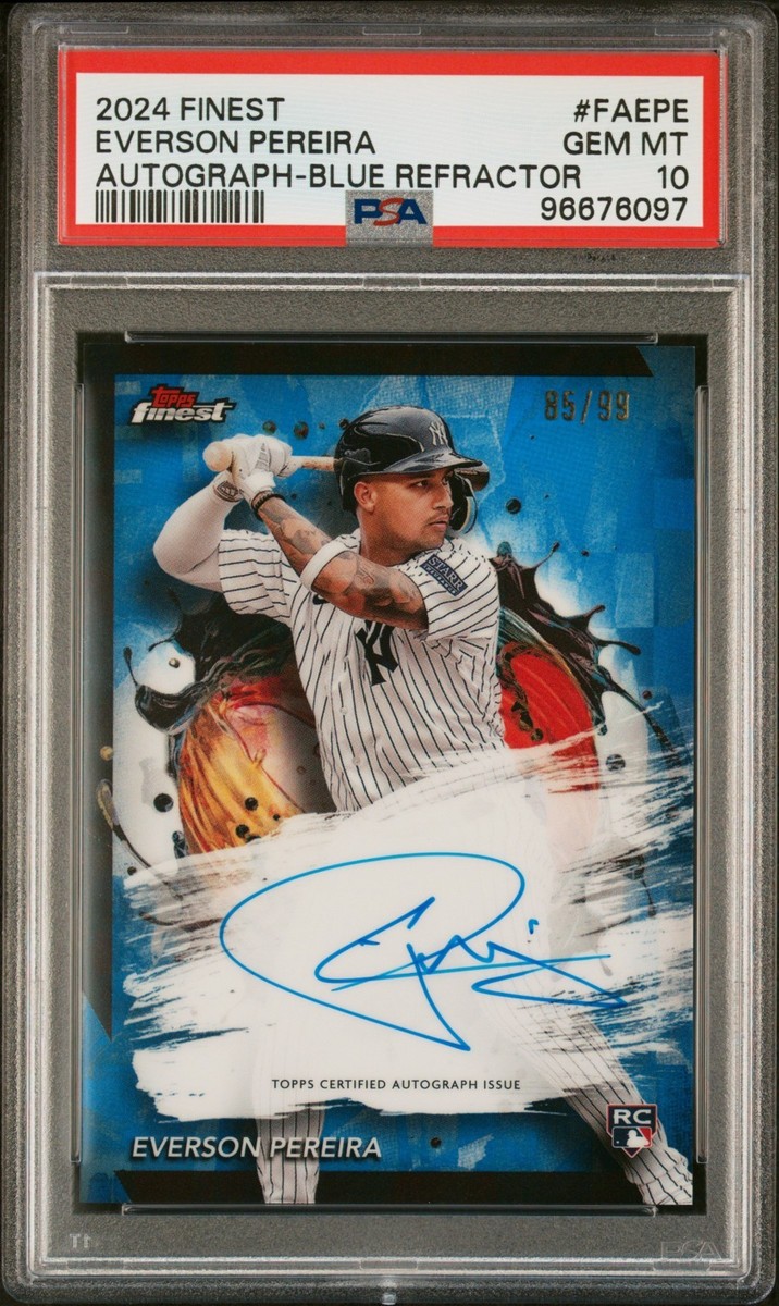 2024 Topps Finest - Finest Autographs Everson Pereira #FA-EPE Blue