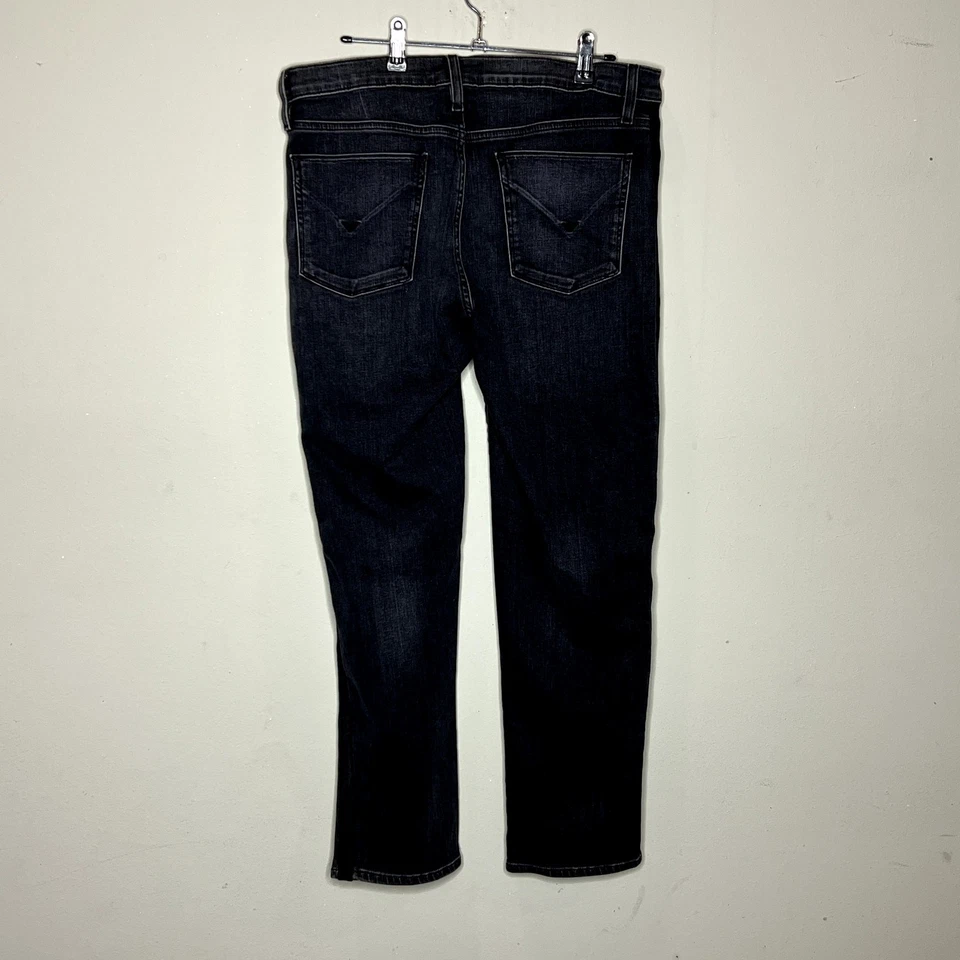 Pantalones de mezclilla gris a rayas de terciopelo recto Nico talla 30 Hudson Jeans para mujer Foto 3 de 4