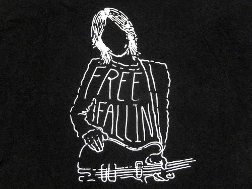 Tom Petty Free Fallin faded black t-shirt men's sz XL co Vintage vintage concert t-shirt, vintage, size XL, single stitch, B+ condition