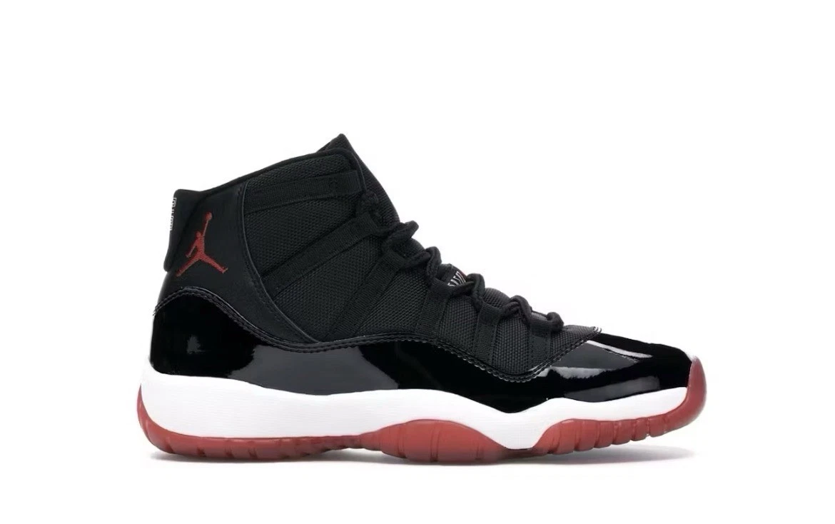 Nike Air Jordan 11 Retro GS 'Bred Playoffs' 2019 Sneakers Size 4Y 100% Authentic