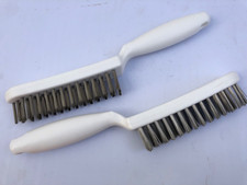 Industrial Wire Brush - 4 Row - Stainless Steel - 2 Pack