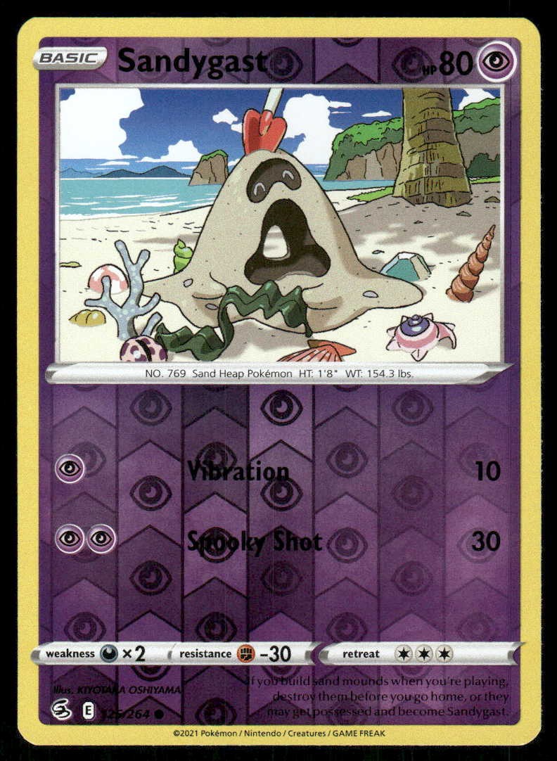 Pokemon Sandygast 125/264 Fusion Strike Reverse Holo C NM/M