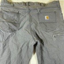 Carhartt Relaxed Fit Gray Canvas Work Pants Mens 40x32 Utility Carpenter Trouse
