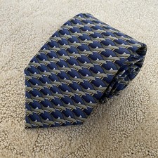 Ties To Nature Men's 100 Silk Dolphin Print Neck Tie 57L 3.75W Green Blue