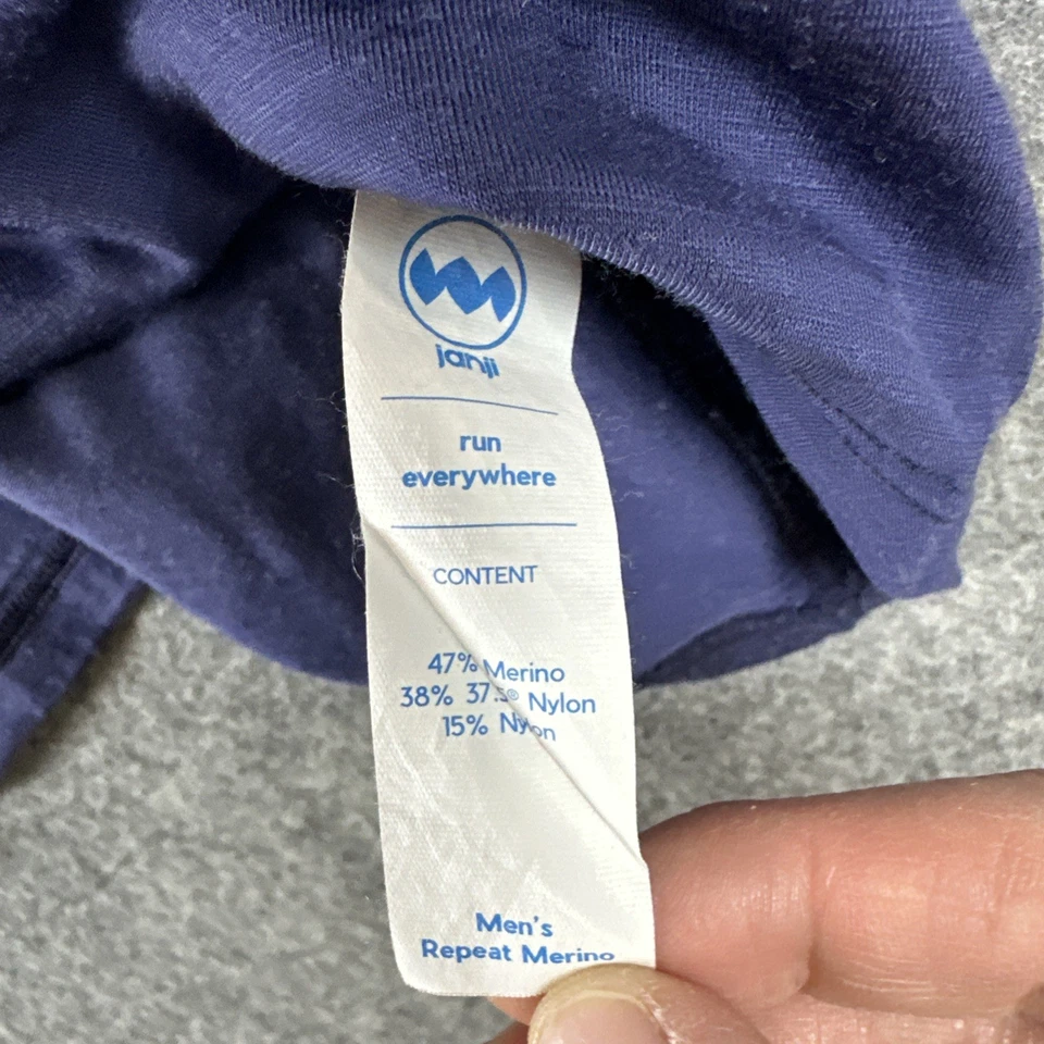 Janji 衬衫成人 M 蓝色重复美利奴跑步性能 Tech Stretch 男式 — 第 4/4 张图片