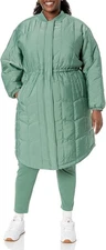 Amazon Essentials Women's Oversized Quilted Coat Plus Size 5XL- Sage Green