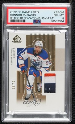 2022 SP Game Used Retro Renovations 6/15 Connor McDavid #RR-CM PSA 8 Patch tf4