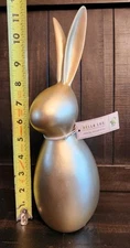 Bella Lux Easter Silver BUNNY RABBIT Figurine Figure Decor 11.5"