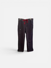 FIGS Women's Kade High-Rise Straight-Leg Scrub Pant Size Small Charcoal