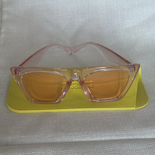 Retro Women's Cat Eye Sunglasses Pink Frame  Pink Tinted Lens    0279