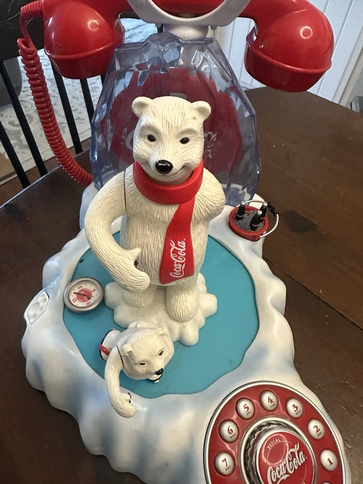 Vtg. Coca-Cola Telephone Works Shown In Video Missing A Few Pieces See Pics - Image 3 of 4