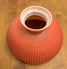 Vintage Ribbed 10" Reddish Milk Glass Lamp Shade Aladdin B&H Rayo Miller