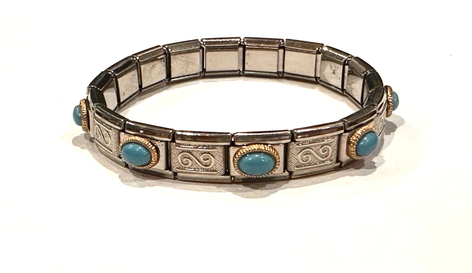 LOTE COLGANTE AVON PLATA IMITACIÓN TURQUESA CABUJÓN PIEDRA ITALIANO Y BÚHO MCM Foto 4 de 4