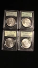 1885-O, 1886, 1887, 1898-O MORGAN U.S. SILVER DOLLARS PCGS MS63 OGH WHITE LOT/4