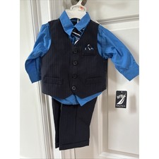 Nautica 4 Piece Suit Set Baby/Toddler Size 12M Navy 405 Brand New With Tags