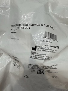 ResMed 61291 Mirage Quattro CPAP Cushion and Clip Small Component Part  Sealed