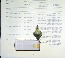 NOS Smiths Oil Pressure Switch PS5320/6/03. 1973-1979 XJ6/12, XJS, TR6 ----->