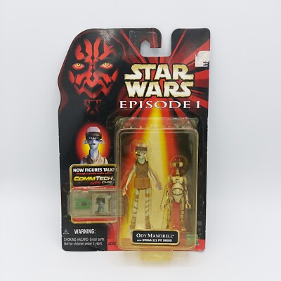 Ody Mandrell Star Wars Episode 1 Figur 1999 COMMTECH Chip Neu und ungeöffnet