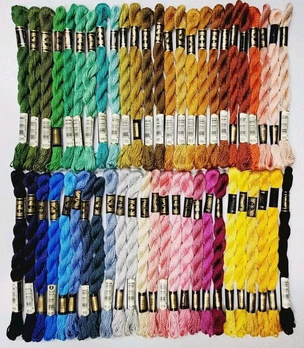 Lot of 50 RANDOM DMC #3 Perle Pearl Embroidery Floss Lot of 50 Different Colors - Image 2 of 4