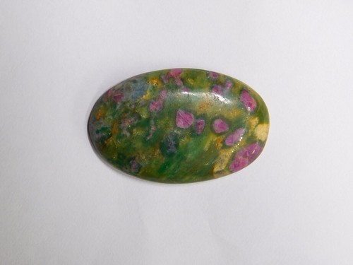 Gorgeous Natural Green Ruby Zoisite Cabochon Loose Gemstone 52 Cts. ME-7870 - Picture 4 of 5
