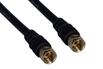 3Ft-50Ft F-Connector Coax Cord RG59U Gold Plated Digital Cable Satellite Box TV