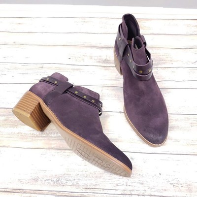 clarks purple ankle boots