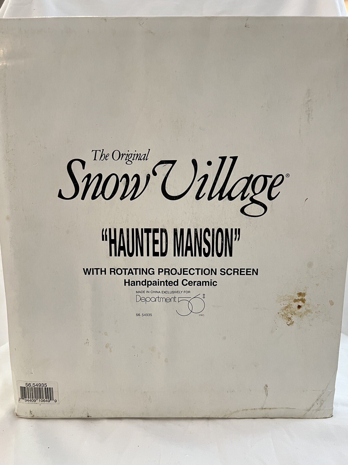 Dept 56 Snow Village Haunted Mansion 5654935 in Box Some Flaws eBay