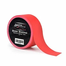 Bookbinding Tape by Gaffer Power, RED Cloth Book Repair Tape Safe Cloth Library 