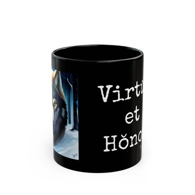 Virtus et Honos - Strength & Honor Wolf Mug, 11oz