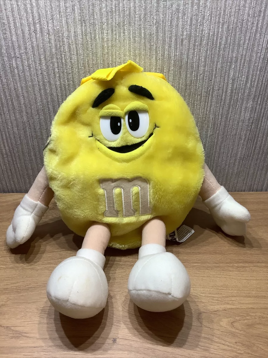 M&M's Sweets Plush Backpack Soft Toy Rare Yellow Bag Collectable