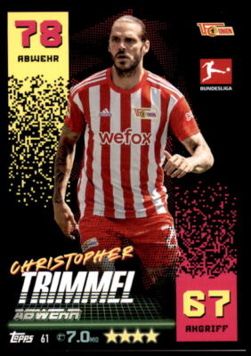 Match Attax Bundesliga 2022/2023 Karte 61 - Christopher Trimmel