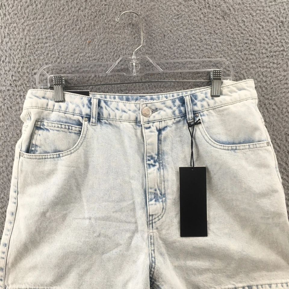 Refuge Mom Shorts Womens 11 (actual 33x3.5) Blue Light Wash Denim High Rise NEW - Image 2 of 4