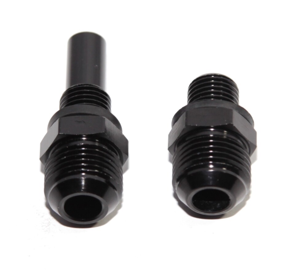 5 SET Black AN8 X1/4NPS Oil Cooler Adapter FIT 97-07 4L80E GM Trans