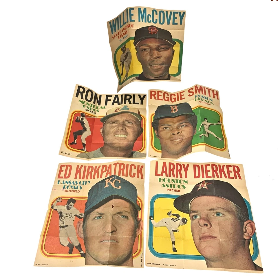 Carteles de béisbol 1970 Topps McCovey Santo Fairly Smith banco marrón conjunto Howard Foto 3 de 4