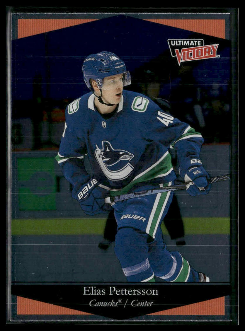 2020-21 Upper Deck #UV-6 Elias Pettersson Ultimate Victory