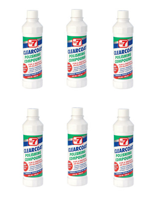 6 Bottles No. 7 Liquid Polishing Compound 8 oz. For Removing Light Oxidation