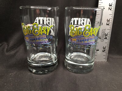 2 Abita Big Easy IPA Ale Beer Tasting Glasses Brewery