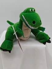 Disney Store Vtg Toy Story REX the Dinosaur Mini Bean Bag Beanie W/Case & Tag