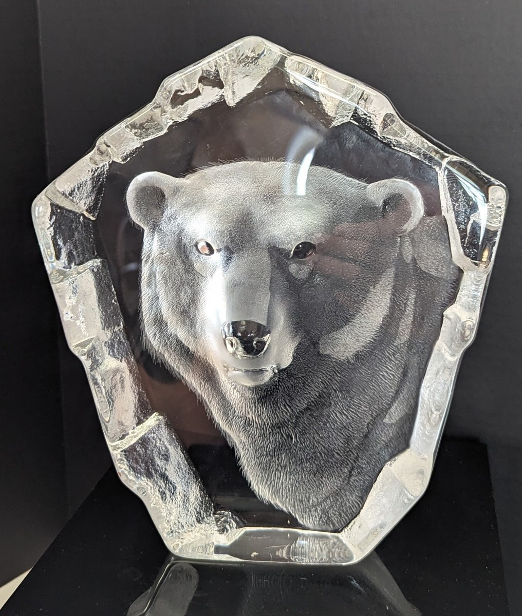 Mats Jonasson Polar Bear Crystal Art Glass Sculpture, 3361 | eBay