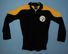 Pittsburgh Steelers NFL TEAM Youth MED Size Black Pullover 1/4 Zip Sweater 11482