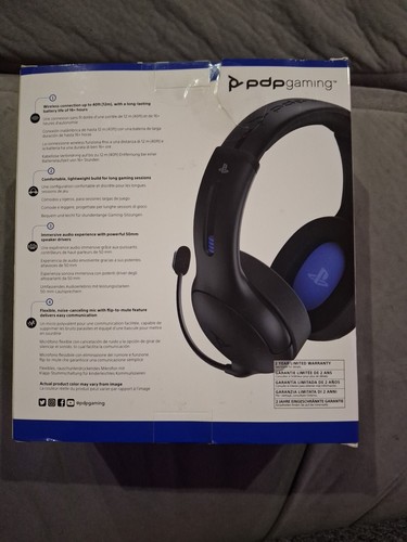 Auriculares estéreo inalámbricos para juegos PDP LVL50 para PlayStation 5 y 4 negros (051-049)™ - Imagen 2 de 3