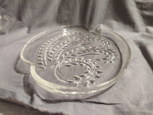 Federal Glass Snack Luncheon Plate & Cup, Homestead Wheat, Clear - PRE-OWNED - Picture 5 of 14